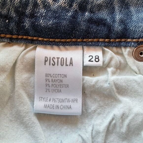 NWT Pistola Arielle Skinny Scissor Cut Hem Jeans in No Pressure Light Wash Sz 28 - Picture 9 of 13